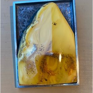 Striking Pendant/Brooch Citrine Gemstone Stamped